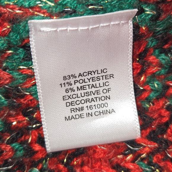 Holiday Hype Mens XXL Christmas Sweater Owl 3D Embroidered Long Sleeve - Picture 11 of 12